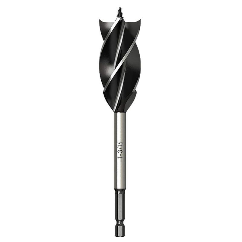 Anyinn Wood Drill Bit 1-3/16 in. x 6-1/2 in. Auger Drill Bits for Wood with 1/4 Inch Quick Change Hex Shank - Image 1